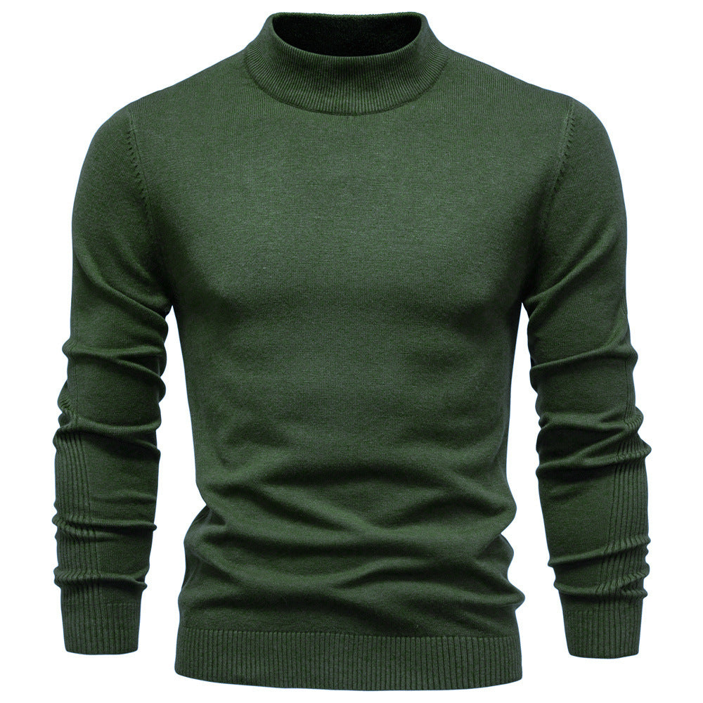 Herren Rollkragenpullover aus weichem Strickmaterial mit feiner Rippstruktur EB