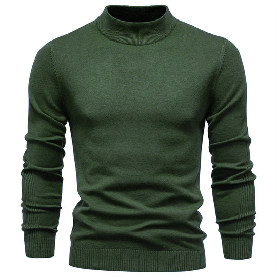 Herren Rollkragenpullover aus weichem Strickmaterial mit feiner Rippstruktur EB