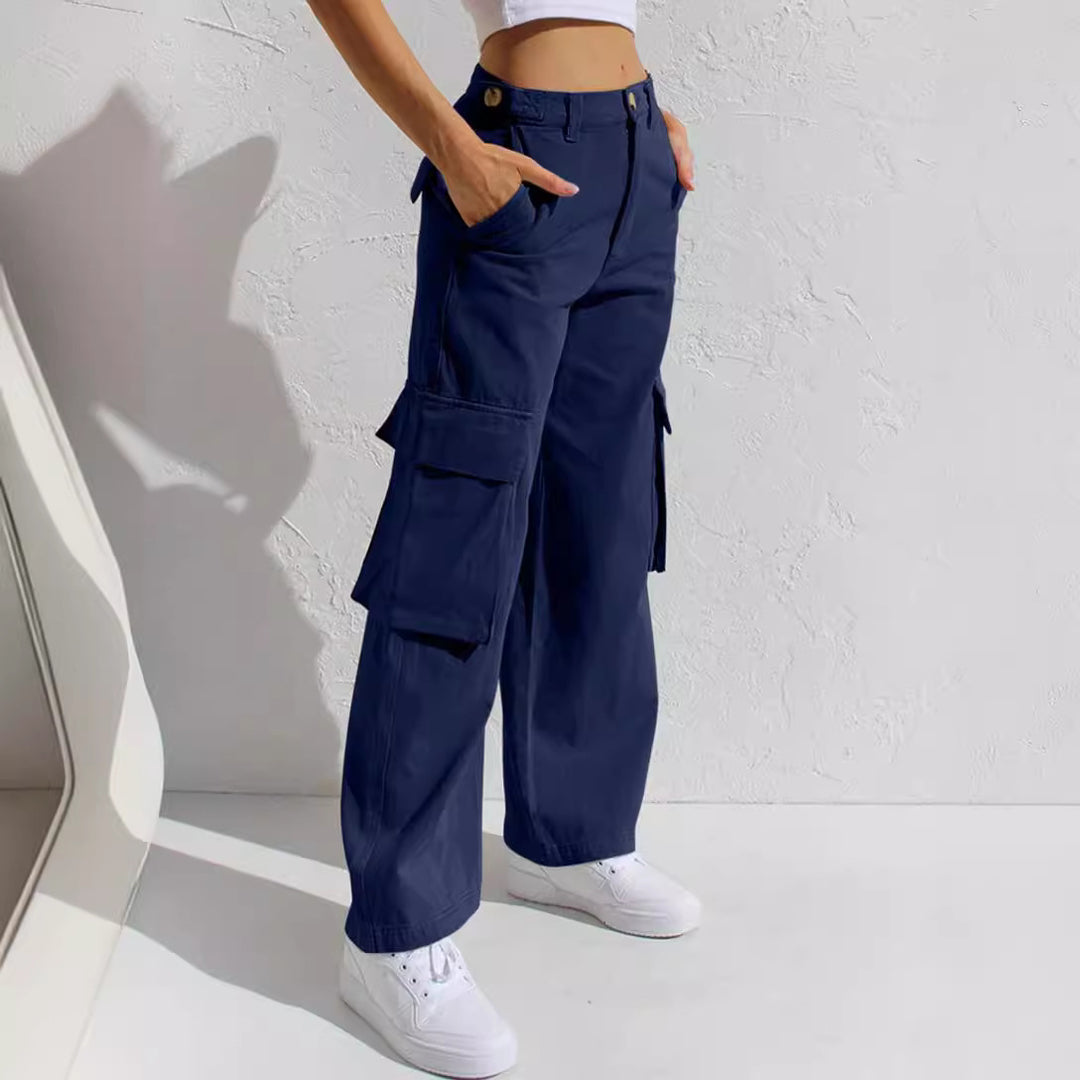 Damen Cargo-Hose mit praktischen Seitentaschen und lässigem Schnitt EB