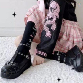 Damen Plateau-Schuhe mit modischem Riemen-Detail und robustem Profil EB