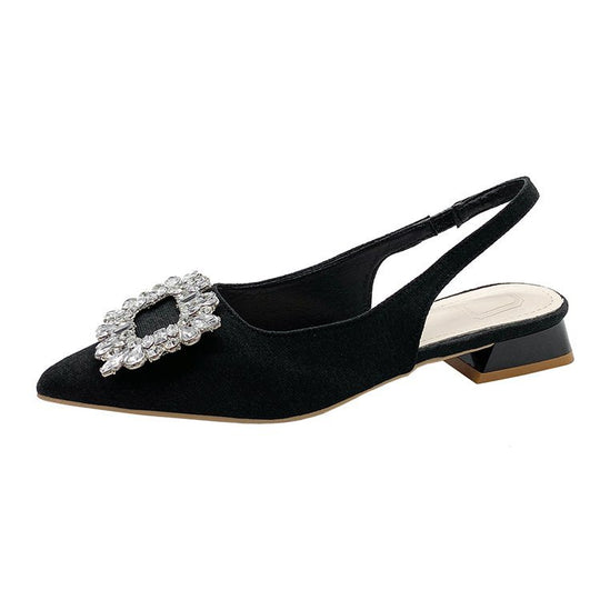Damen Slingback-Pumps mit funkelndem Strassakzent EB