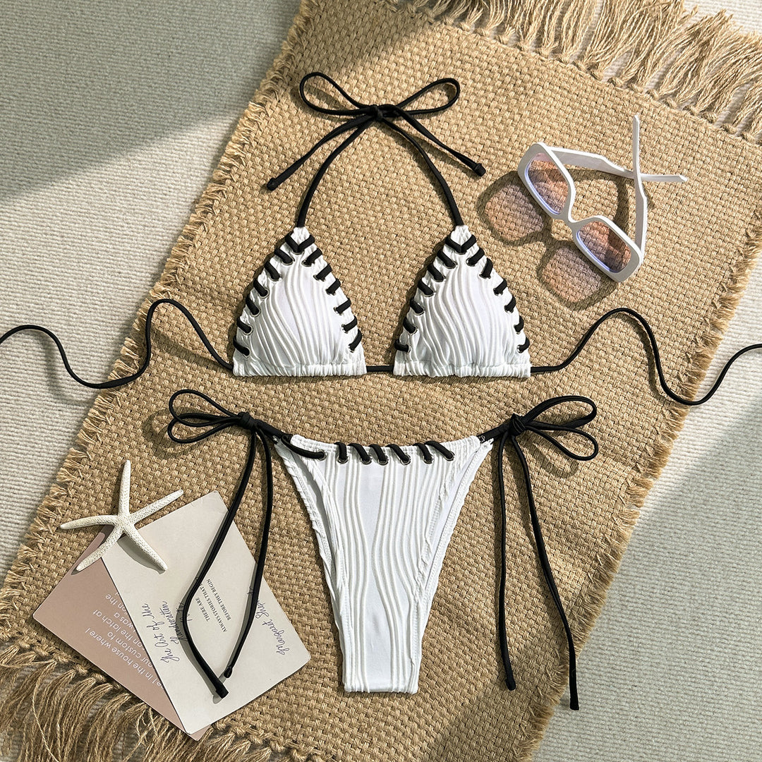 Damen Triangel-Bikini mit raffinierten Schnürdetails EB