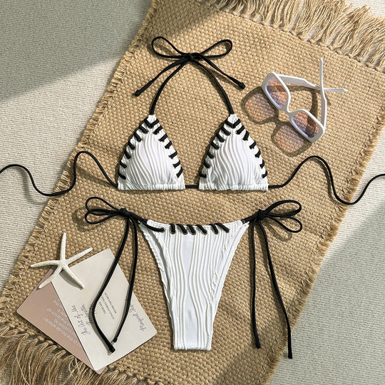 Damen Triangel-Bikini mit raffinierten Schnürdetails EB