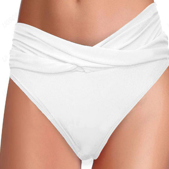 Damen Hochgeschnittenes Bikini-Höschen mit Wickel-Design EB