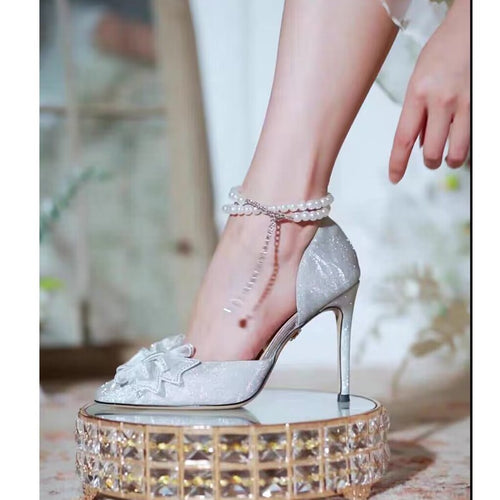 Damen elegante Pumps mit funkelnden Applikationen EB