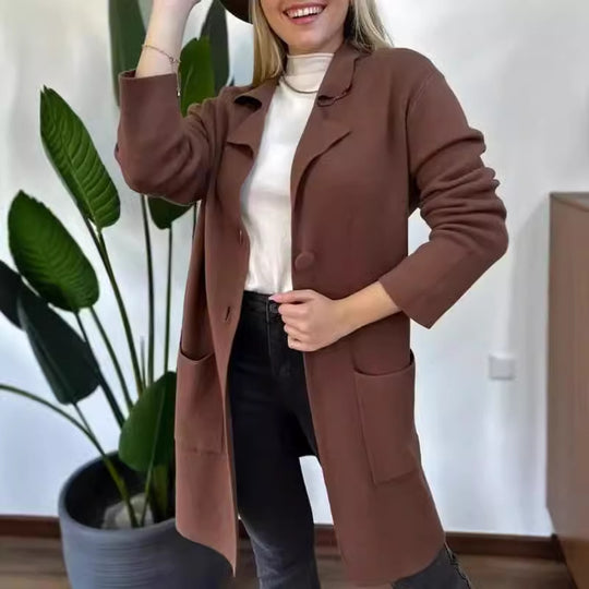 Damen Elegante und bequeme Übergangsjacke mit praktischen Taschen EB