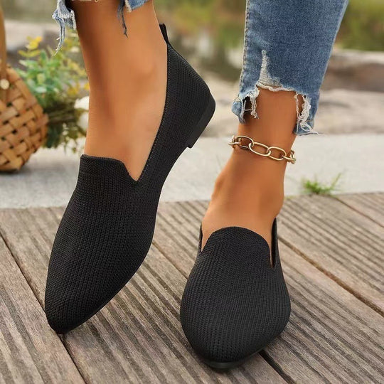 Damen Bequeme Ballerinas mit atmungsaktivem Gewebe EB
