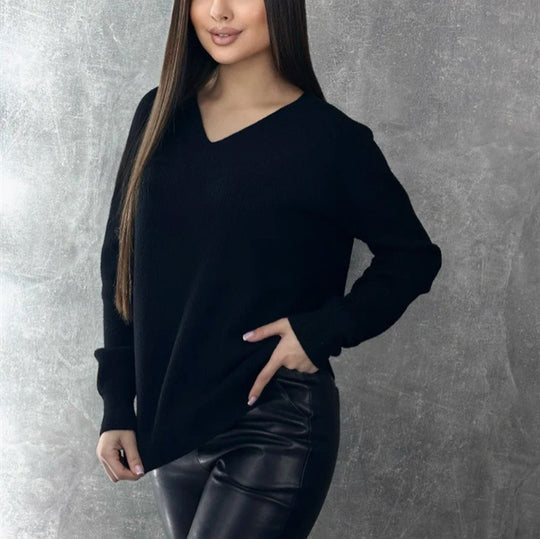Damen V-Ausschnitt Pullover EB