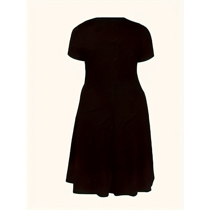 Damen Midi-Kleid mit Seitentaschen und schwingendem Rock EB