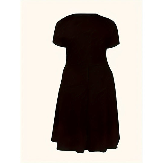 Damen Midi-Kleid mit Seitentaschen und schwingendem Rock EB