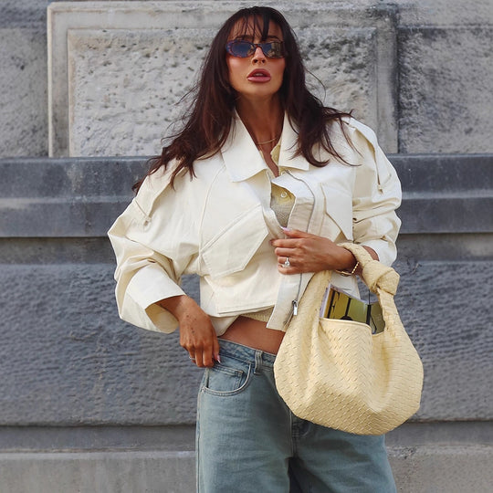 Damen cropped Utility-Jacke EB