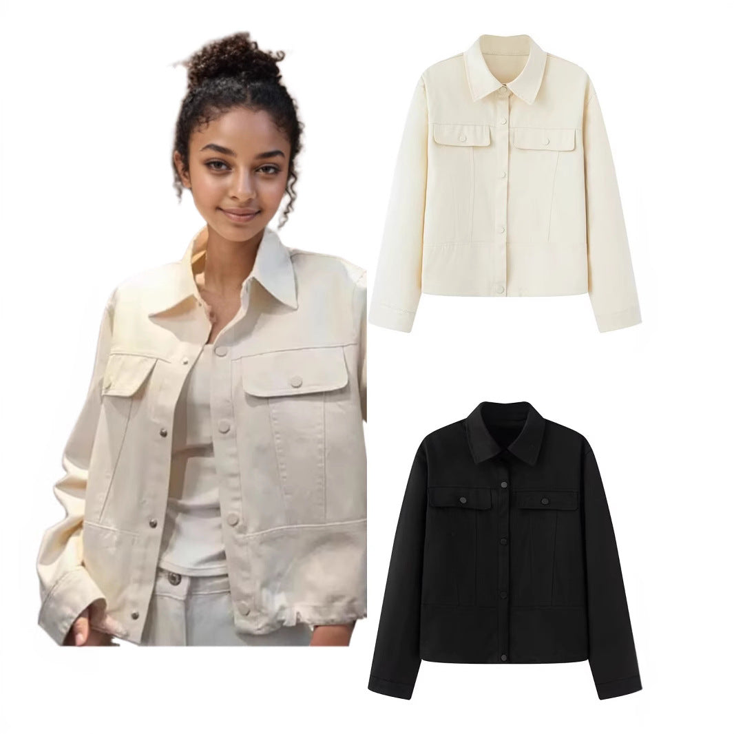 Damen Jacke im modernen Utility-Stil mit stilvollen Taschen EB