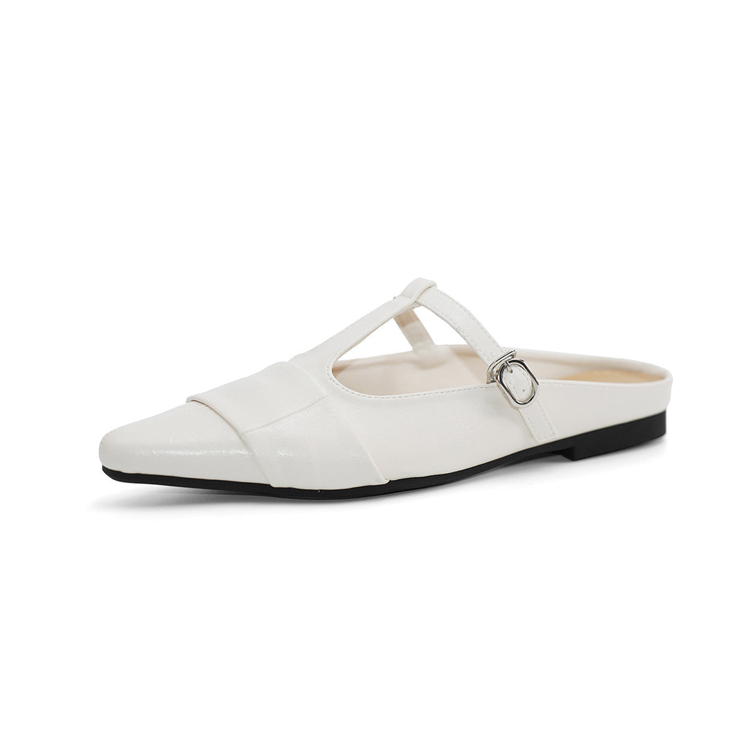 Damen elegante Slingback-Mules mit modischem Schnallenverschluss EB