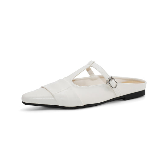 Damen elegante Slingback-Mules mit modischem Schnallenverschluss EB