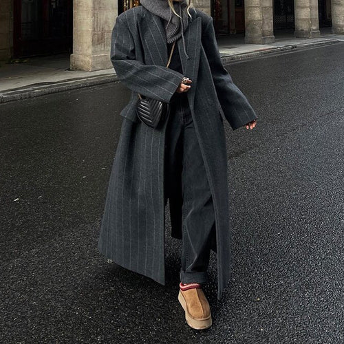 Damen Modischer Doppelreiher-Mantel mit schickem Schnitt und eleganten Details EB