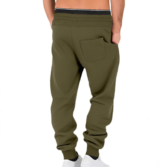 Herren nan komfortable Jogginghose aus hochwertiger Baumwollmischung mit elastischem Bund Kordelzug und Bündchen EB