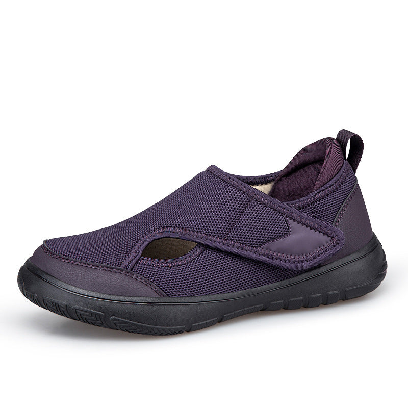 Damen Atmungsaktive und leichte Freizeitschuhe mit flexiblem Klettverschluss EB
