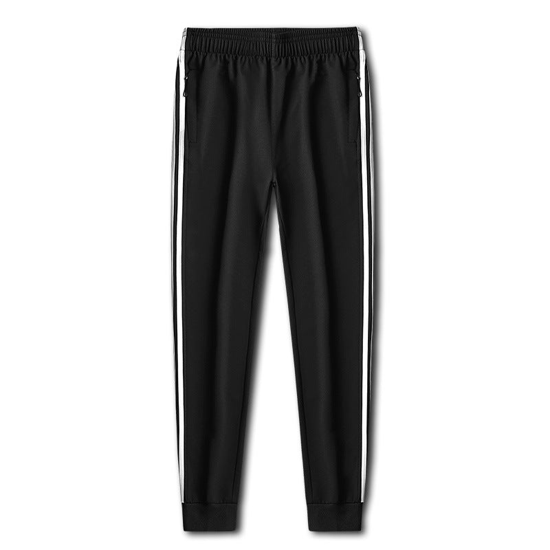 Herren Slim-Fit Trackhose mit seitlichen Kontraststreifen, Reißverschlusstaschen und elastischem Bund EB