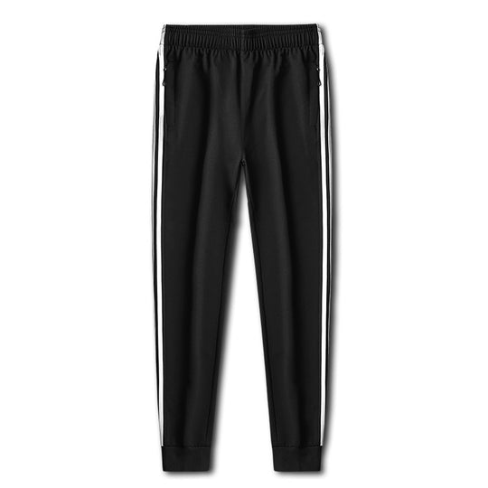 Herren Slim-Fit Trackhose mit seitlichen Kontraststreifen, Reißverschlusstaschen und elastischem Bund EB