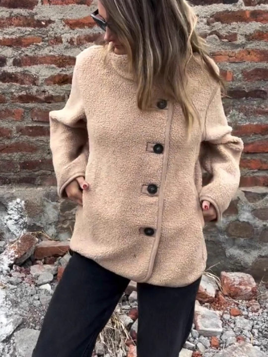 Damen lockere Fleecejacke EB