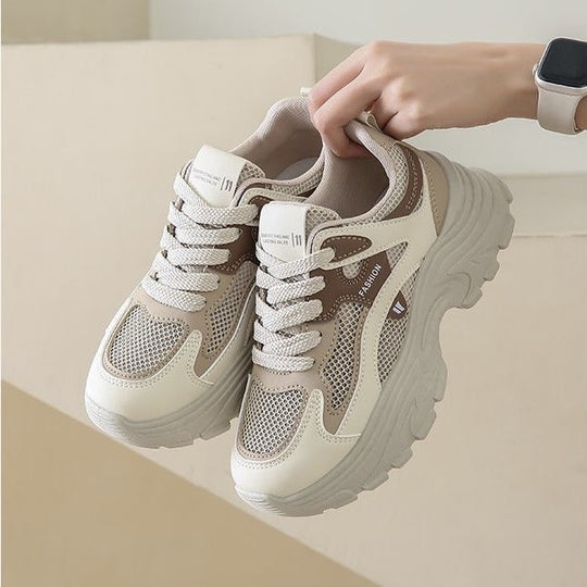 Damen Fashion Sneakers mit atmungsaktiver Mesh-Oberfläche und dämpfender Sohle EB