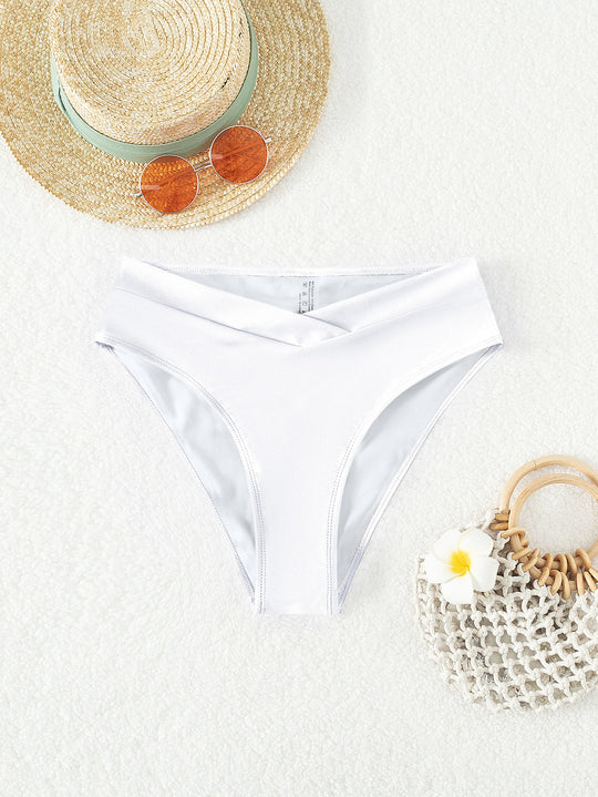 Damen Hochtaillierte Badeshorts mit Raffung EB