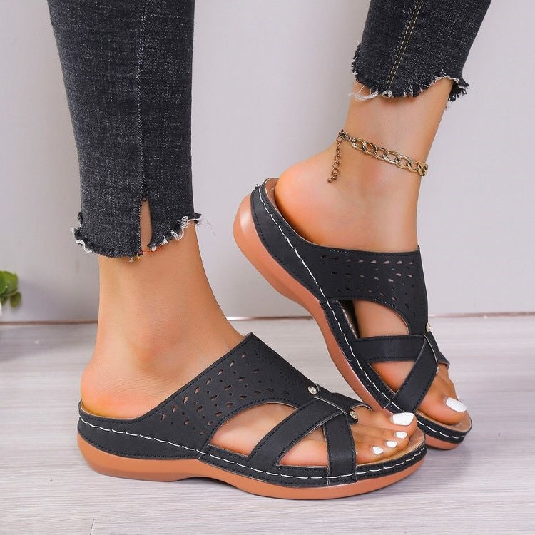 Damen Komfortable Riemchen-Sandalen mit atmungsaktiven Obermaterialien EB