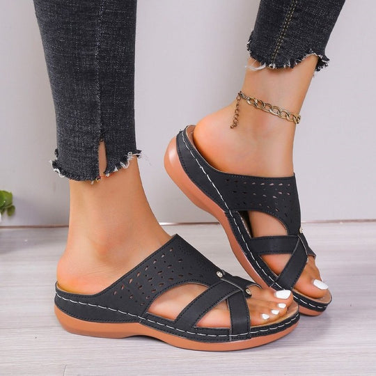 Damen Komfortable Riemchen-Sandalen mit atmungsaktiven Obermaterialien EB