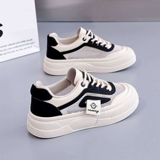 Damen trendige Sneakers mit atmungsaktivem Obermaterial und bequemer Sohle EB