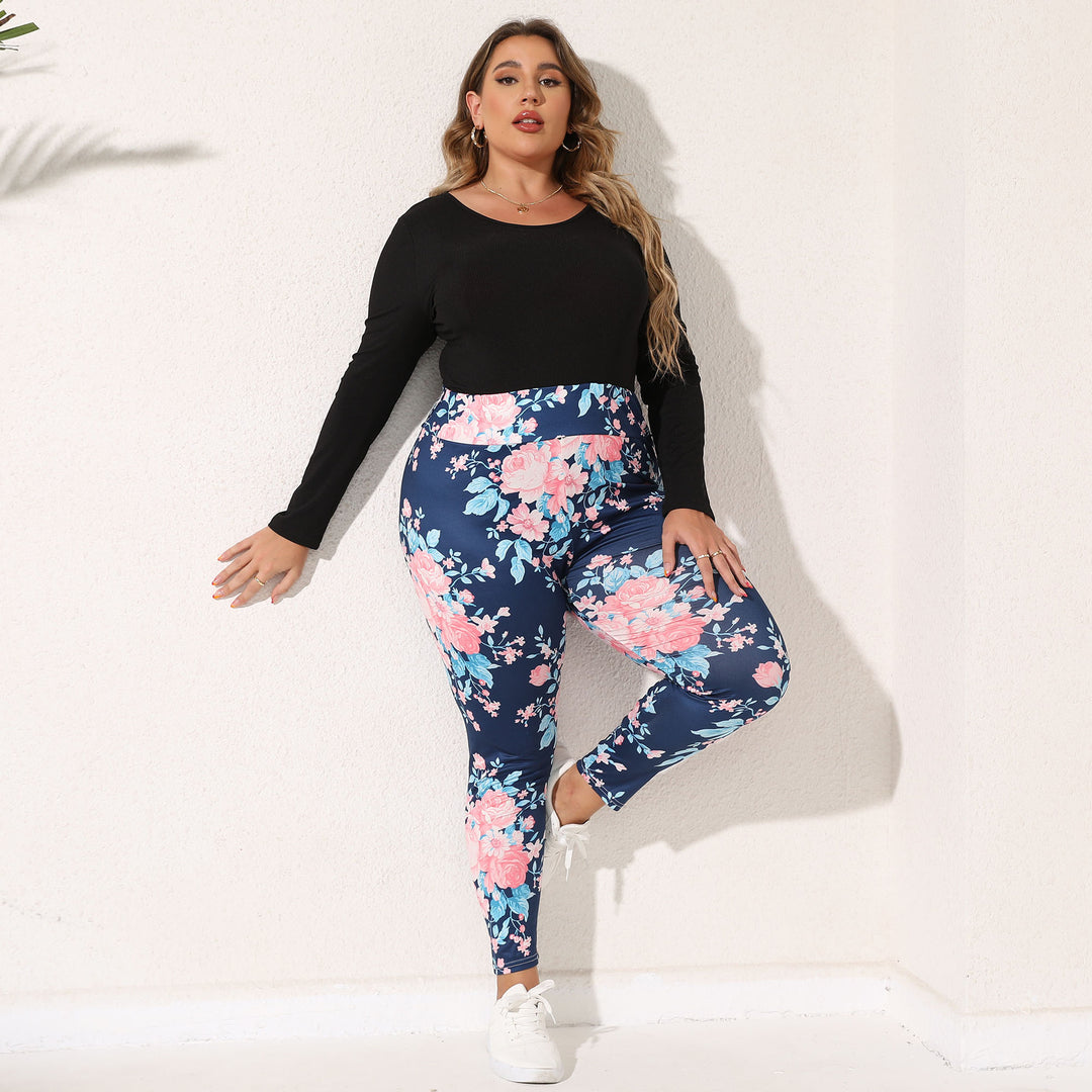 Damen Blumenleggings EB