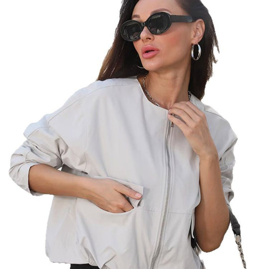 Damen leichte Übergangsjacke mit praktischen Taschen EB