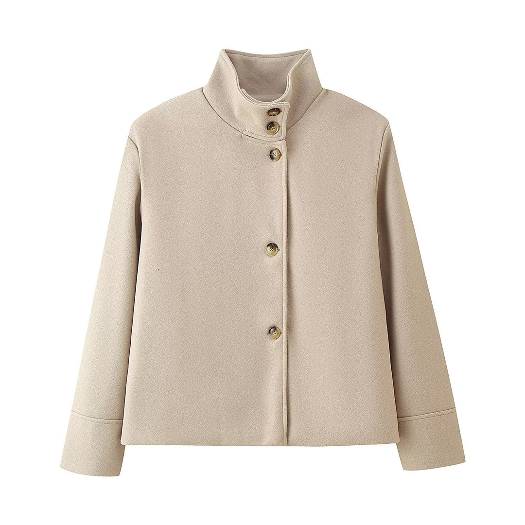 Damen gesteppte Kurzjacke mit hohem Kragen EB