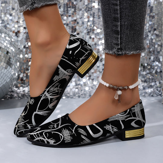 Damen Ballerinas mit elegantem grafischen Design EB