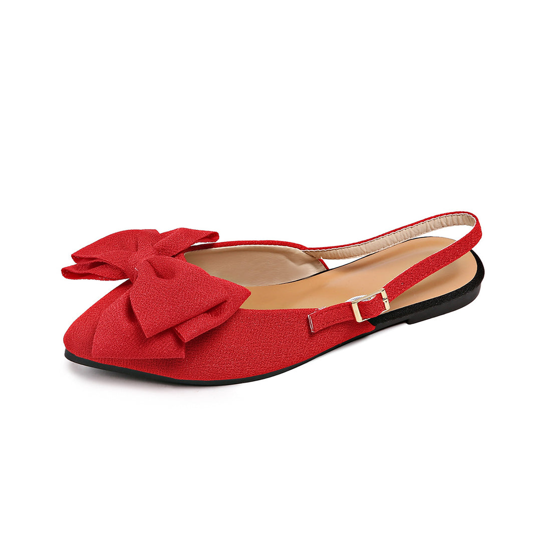 Damen elegante Ballerinas mit dekorativem Schleifen-Design EB