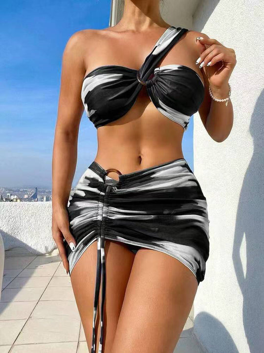 Damen Cropped Top und Minirock Set EB