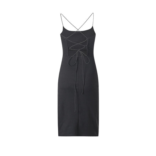 Damen Laced Back Bodycon Kleid EB