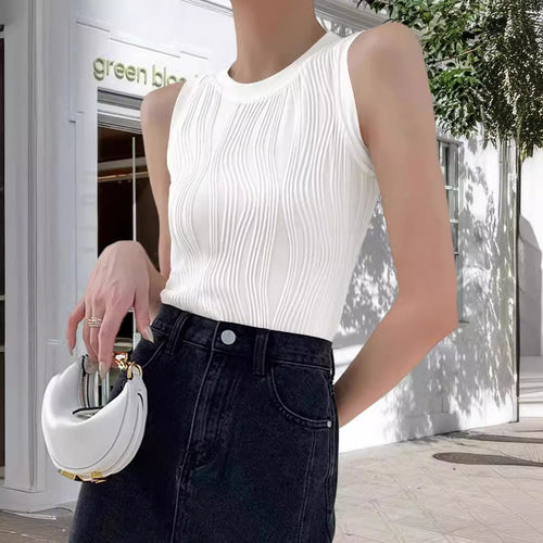 Damen Figurbetontes Top mit Wellenstruktur EB