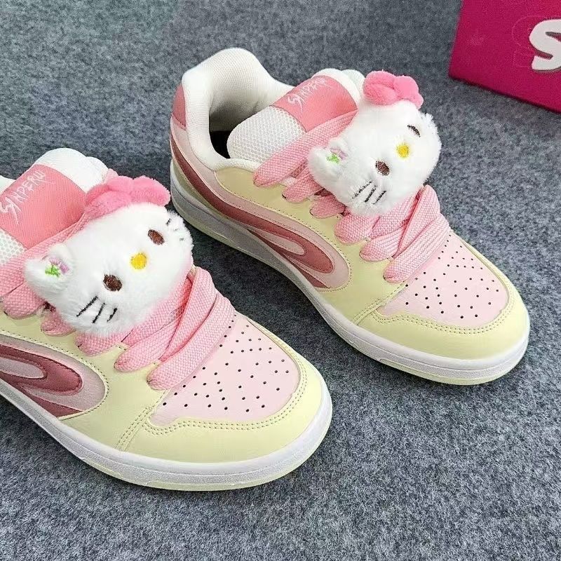 Damen Sportliche Sneakers mit niedlichem Tierdesign EB