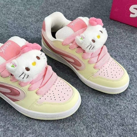 Damen Sportliche Sneakers mit niedlichem Tierdesign EB