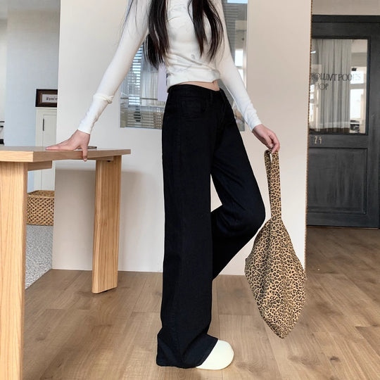 Damen Weite Flared Jeans mit hohem Bund und modernem Schnitt EB