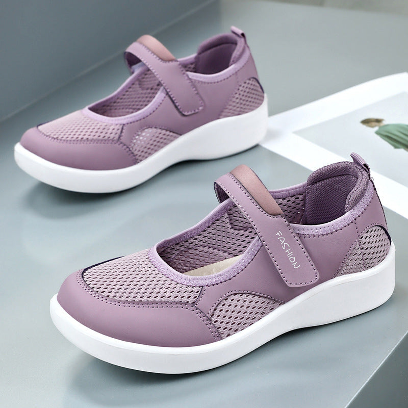 Damen Komfortable Sneakers mit verstellbarem Riemen EB
