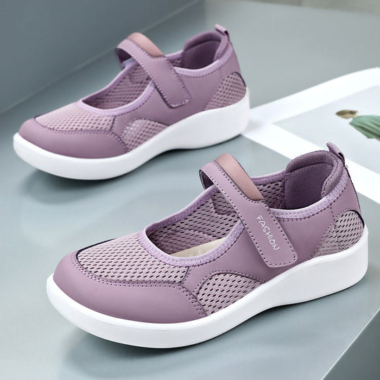 Damen Komfortable Sneakers mit verstellbarem Riemen EB