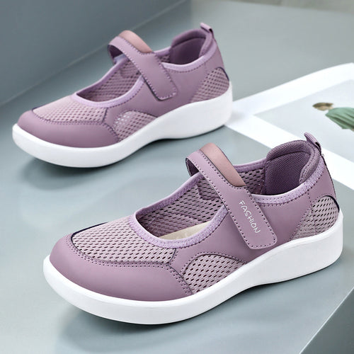 Damen Komfortable Sneakers mit verstellbarem Riemen EB