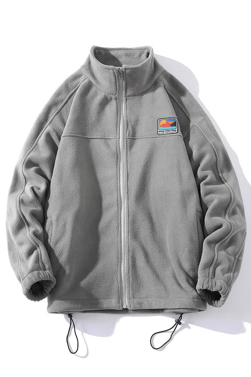 Herren Fleecejacke mit hohem Kragen und praktischen Taschen EB