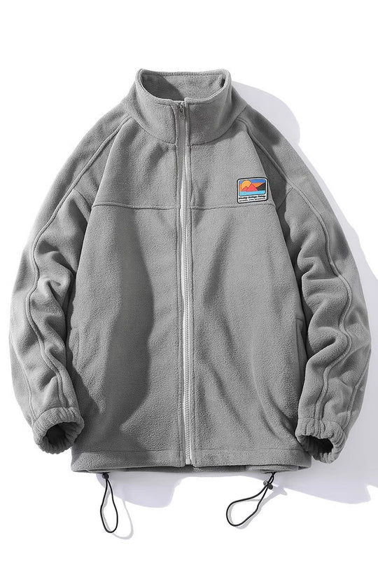 Herren Fleecejacke mit hohem Kragen und praktischen Taschen EB