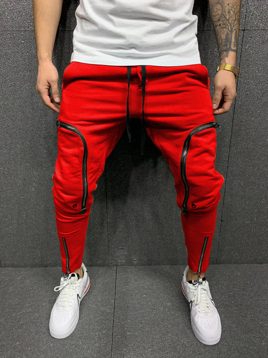 Herren modische Jogginghose mit einzigartigen Reißverschlussdetails EB