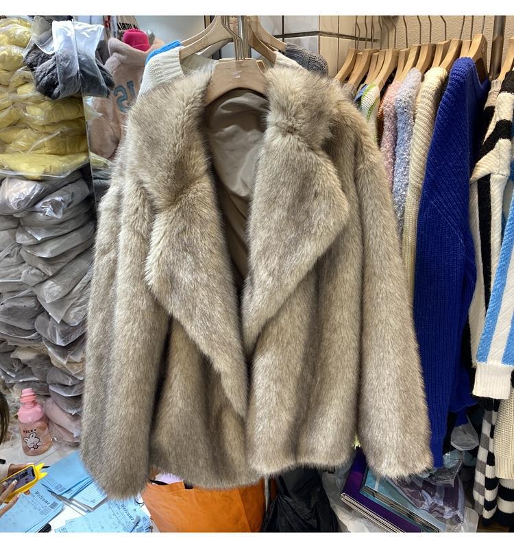 Damen Flauschiger Kunstfellüberwurf EB