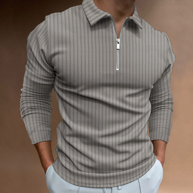 Herren modischer Poloshirt mit Reißverschluss EB