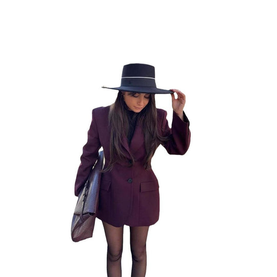 Damen Oversized Blazer aus hochwertigem Stoff mit modernen Taschen EB