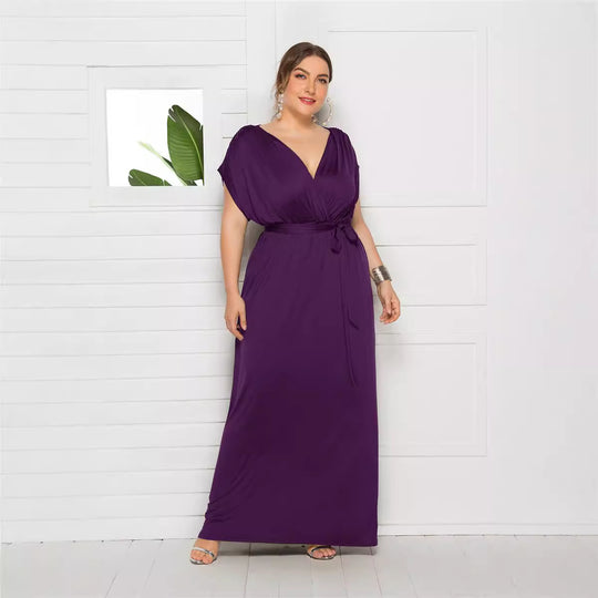 Damen Maxikleid mit raffiniertem Wickeldesign EB